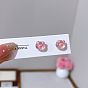 Glitter Powder Resin Pig Stud Earrings, with Brass Pin