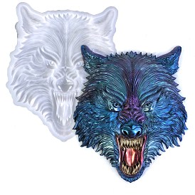 Wolf Head DIY Silicone Molds, Resin Casting Molds, For UV Resin, Epoxy Resin Decoration Making