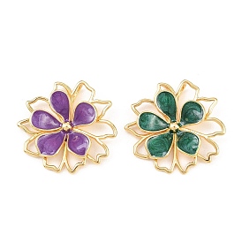 Латунь эмаль подвески, , долговечный, стойки покрытие, без свинца и без кадмия, реальный 18 k позолоченный