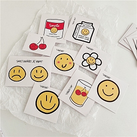 9 Sheets Paper Self Adhesive Smiling Face Stickers, for DIY Art Craft, Scrapbooking, Greeting Cards