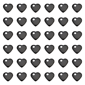 40 шт. 304 подвески из нержавеющей стали, штамповка пустой метки, сердце