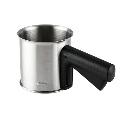 Полуавтоматический двухслойный 430 ручной просеиватель для муки из нержавеющей стали, с ручкой из абс-пластика и 304 сеткой из нержавеющей стали