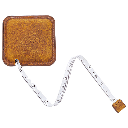 Flower Pattern Leather Tape Measure, for Body, Sewing, Tailor, Clothes