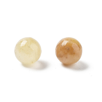 Natural Citrine Sphere Beads, Round Bead, No Hole