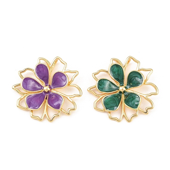 Латунь эмаль подвески, , долговечный, стойки покрытие, без свинца и без кадмия, реальный 18 k позолоченный