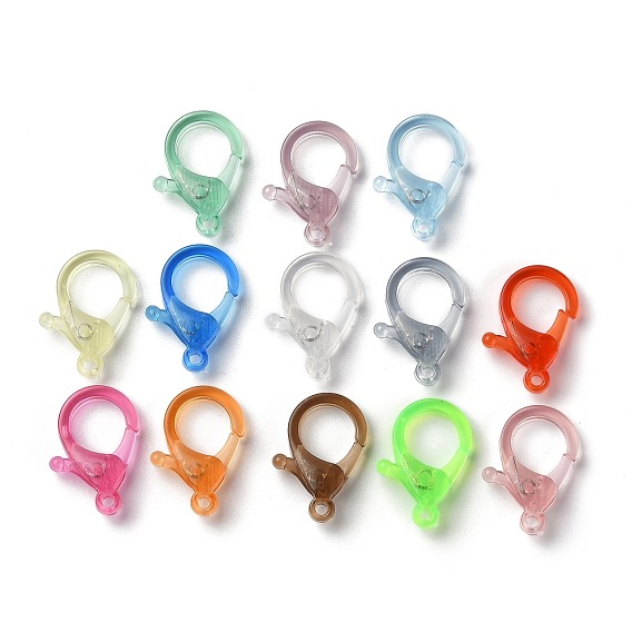 Transparent Plastic Lobster CLaw Clasps