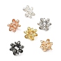 Бусины из прозрачного кубического циркония в форме цветка, латунь., большое отверстие шарик, без кадмия и без свинца, стойки покрытие, долговечный