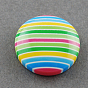 Striped Resin Cabochons, Half Round