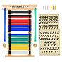 Wood Taekwondo Belt Storage Display Risers with Elastic Cord, Rectangle