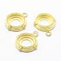 Латунные подвески кабошон с открытой спиной, без свинца, без кадмии и без никеля, плоско-круглые