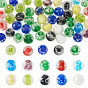 50 шт. Светящиеся бусины лэмпворк ручной работы., круглые, светится в темноте