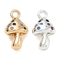 Breloques en laiton zircon cubique micro pavé, charmes de champignons