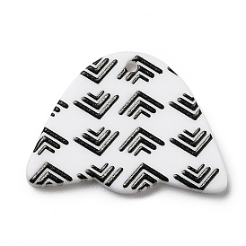 Arrow Pattern Opaque Acrylic Pendants, for DIY Earring Accessories, Arch