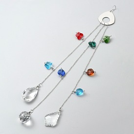 Crystal Glass Suncatcher Chakra Colors Ceiling Chandelier Ball Prism, Window Hanging Ornament