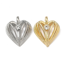 Подвески из сплава и страза, сердце прелести, без свинца и без кадмия