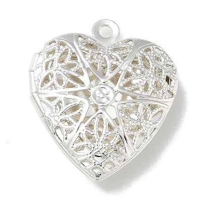 Подвески латуни медальон, фоторамка-очарование, долговечный, без свинца и без кадмия, сердце