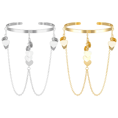 2 шт. 2 цвета железные браслеты-манжеты на плечо для женщин