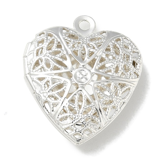 Подвески латуни медальон, фоторамка-очарование, долговечный, без свинца и без кадмия, сердце