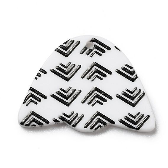 Arrow Pattern Opaque Acrylic Pendants, for DIY Earring Accessories, Arch