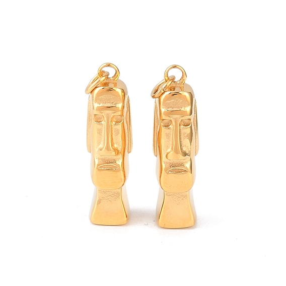 304 подвески из нержавеющей стали, эхо моаи, ионное покрытие (ip), с целью перехода в кольце