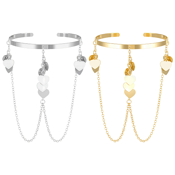 2 шт. 2 цвета железные браслеты-манжеты на плечо для женщин