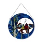 Four Birds Acrylic Suncatchers, with Iron Chains, Window Wall Hanging Ornament, Hand-Painted Panel Decor
