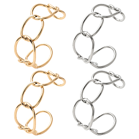 4шт. 2 цвета электрофорез железные браслеты-манжеты для женщин, овальные