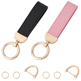 2 сумки 2 брелоки из искусственной кожи разных цветов, со сплавом, золотые