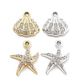 Подвески из сплава и страза, УФ-покрытием