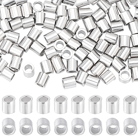 100 шт. родиевое покрытие 925 бусины-разделители из стерлингового серебра, колонка