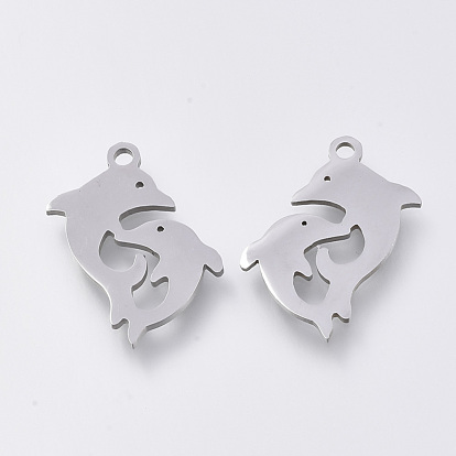201 Stainless Steel Pendants, Laser Cut Pendants, Dolphin