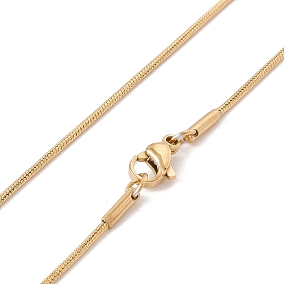 Fábrica de China Collar con colgante redondo plano de cuarzo natural con 304 cadena de serpiente de acero inoxidable, joyas de piedras preciosas druzy para mujer, dorado pulgada (45 cm) a