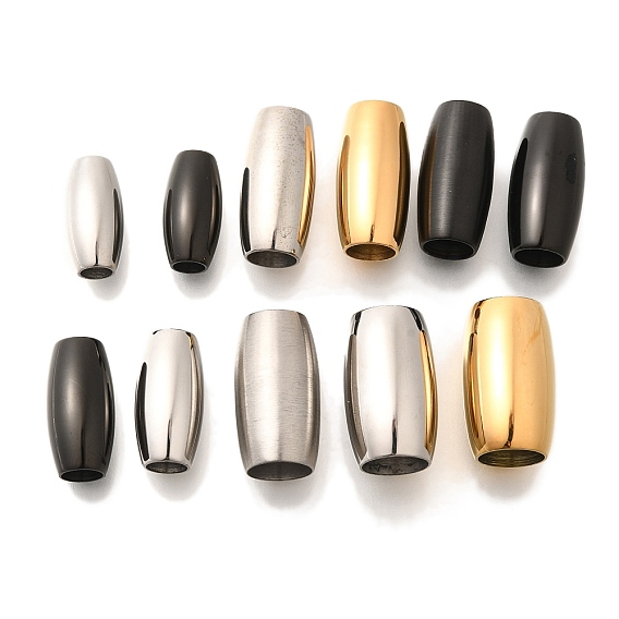 304 из нержавеющей стали европейские шарики, бусины с большим отверстием, баррель