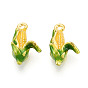 Подвески из эмали и сплава, кукуруза, золотые