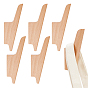6Pcs Wooden Wall-mounted Coat Rack, with Iron Screws