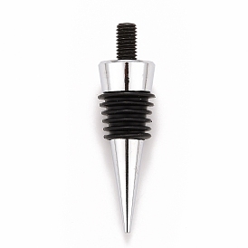 Reusable Classic Aluminium Alloy Wine Bottle Stopper, with Silicone Stopper, Cone, for DIY Personalized Bottle Stopper Accessories