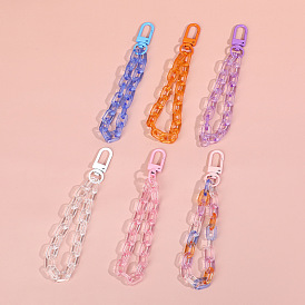 Colorful Heart-shaped Plastic Acrylic Chain AirPods Case with Pendant - Multiple Colors Available