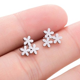 Cute Stainless Steel Flower Earrings - Summer Floral, Elegant, Trendy.
