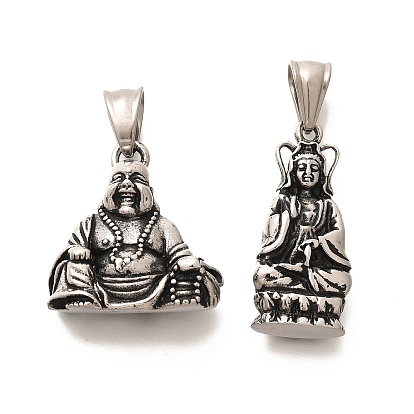 304 подвески из нержавеющей стали, авалокитешвара и будда очарование
