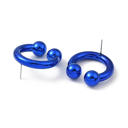 Ring Acrylic Stud Earrings, with 316 Surgical Stainless Steel Pins