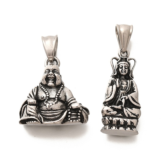 304 подвески из нержавеющей стали, авалокитешвара и будда очарование