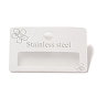Paper & Plastic Single Earring Display Card with Word Stainless Steel, Used For Earrings, Rectangle