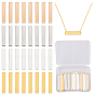 Brass Pendants, Stamping Blank Tag, Rectangle, Golden & Light Gold & Platinum & Silver Color Plated