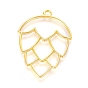 Alloy Open Back Bezel Pendants, For DIY UV Resin, Epoxy Resin, Pressed Flower Jewelry, Pine Cone