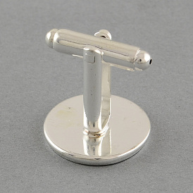 Плоские круглые латунные манжеты, фурнитура запонки, аксессуары для одежды