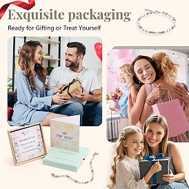 Браслеты из натурального камня и бусин из нержавеющей стали для женщин, круглый и дисковый