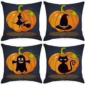 Halloween Pumpkin Throw Pillow Cover Linen Decor Pillow Placemat Garden Flag Table Runner Set
