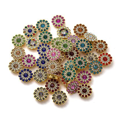 Cabujones de diamantes de imitación acrílicos, con abs plástico, espalda plana, flor