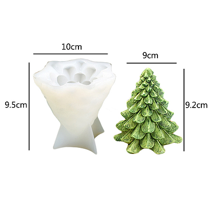 Christmas Tree DIY Candle Silicone Molds, for Scented Candle Making