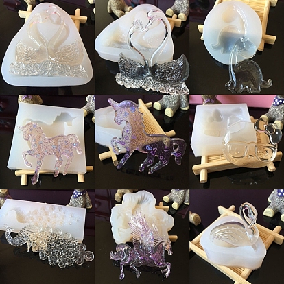 Силиконовые формы, формы для литья смолы, для уф-смолы, эпоксидная смола, белые